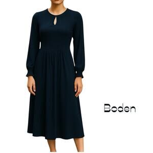 Boden Navy Midi Dress NWT Size 4P